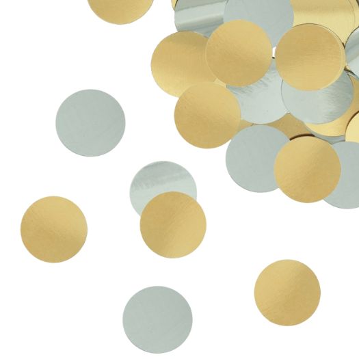Gold and Silver Circle Foil Confetti – 2 oz