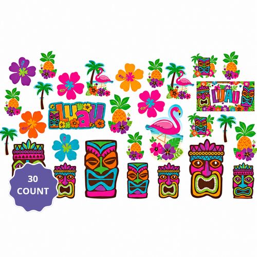 Luau Cutouts Value Pack – 30 Pieces
