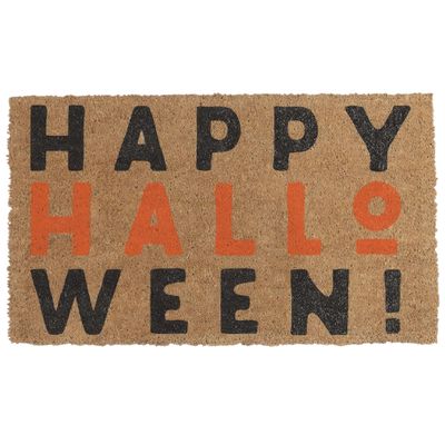 Happy Halloween Rectangular Coir Doormat – 17.75" x 29.5"