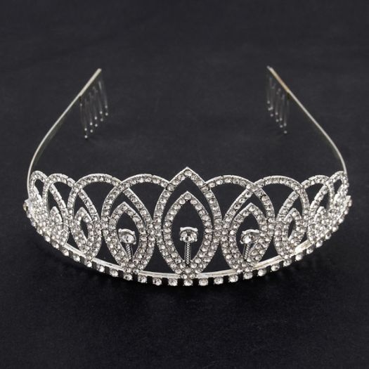 Silver Rhinestone Princess Tiara