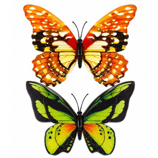 Large Plastic Decorative Butterflies – 2 Count