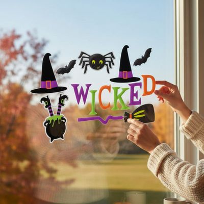 Halloween Wicked Witch Gel Window Clings (1 Sheet)