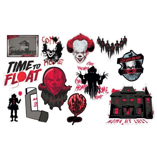 Halloween IT Chapter 2 Pennywise Cutouts Value Pack – 12 Pieces (1×11", 3×9", 8×7")