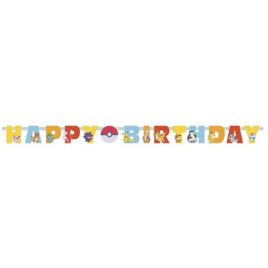 Pokémon “Happy Birthday” 75" Jointed Banner – 75-Inch Party Decoration