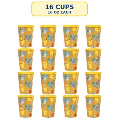 Pokémon 16 oz Plastic Stadium Favor Cups – 16 Count