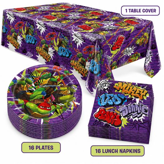 Teenage Mutant Ninja Turtles Party Tableware Bundle – 33 Pieces