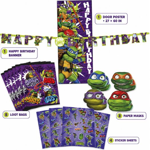 TMNT Party Favor and Decoration Bundle – 22 Pieces