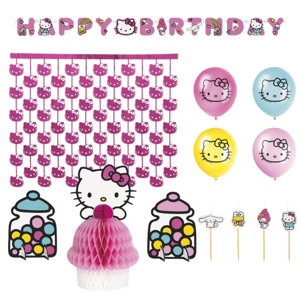 Hello Kitty &amp; Friends Birthday Decoration Bundle – 17 Pieces