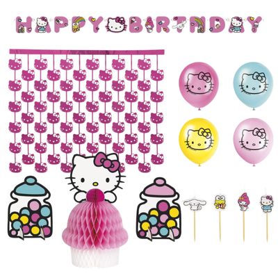 Hello Kitty &amp; Friends Birthday Decoration Bundle – 17 Pieces