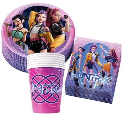 K-Pop Demon Hunters Party Tableware Bundle – 96 Pieces
