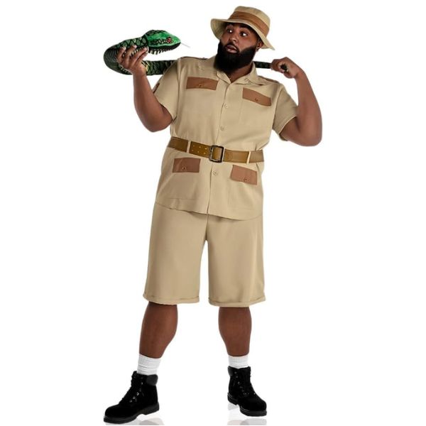 Safari Guide Adult Halloween Costume – Plus Size XXL 48–52, Size: XXL(48-52)