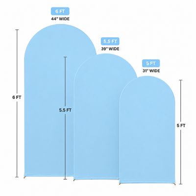 Spandex Arch Backdrop Cover – Round Top Party Backdrop