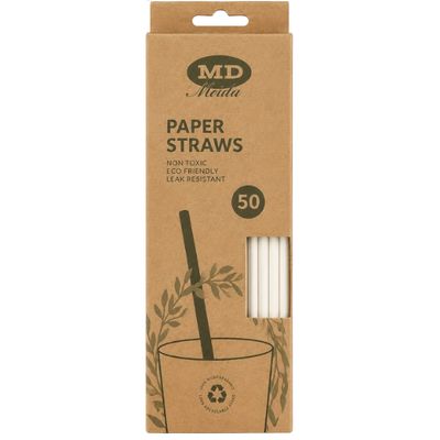Eco-Friendly Paper Straws – 50 Ct