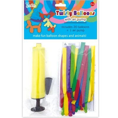 Twisty Balloon Set with Hand Pump – 20 Balloons + 1 Pump
