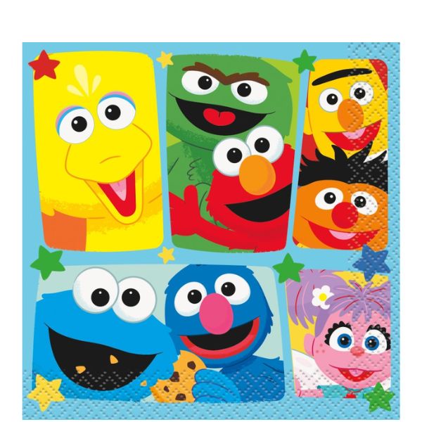Sesame Street Beverage Napkins – 16 Ct