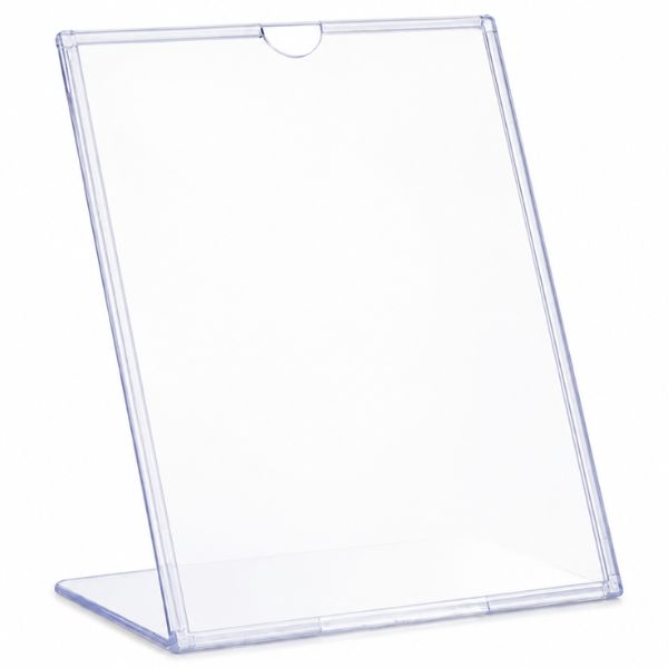 Clear Acrylic L-Shaped Sign Holder – 6" x 8"