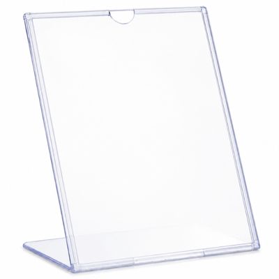 Clear Acrylic L-Shaped Sign Holder – 6" x 8"