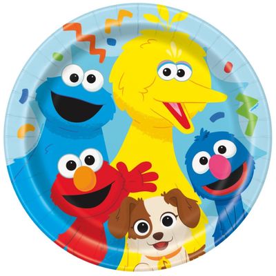 Sesame Street Round 9" Dinner Plates – 8 Ct