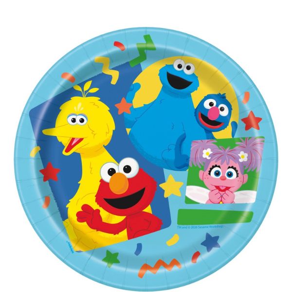 Sesame Street Round 7" Dessert Plates – 8 Ct