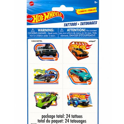 Hot Wheels Temporary Tattoos – 24 Ct