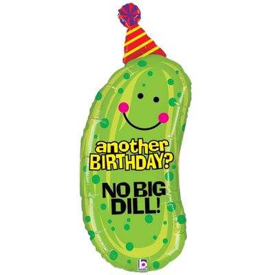 Another Birthday? No Big Dill! Pickle Foil Balloon – 37" Another Birthday? No Big Dill! Pickle Foil Balloon – 37"