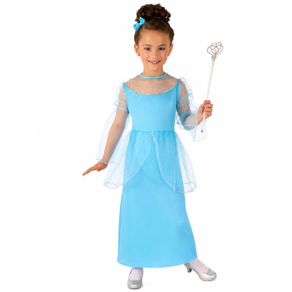Princess in Blue Child Costume – Medium (8–10), Size: M(8-10)