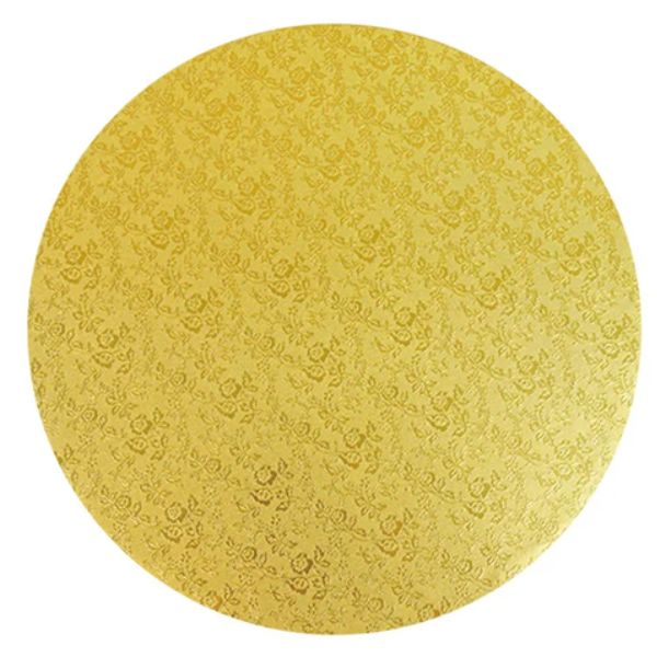 16" Round Cake Drum Board, Color: Gold