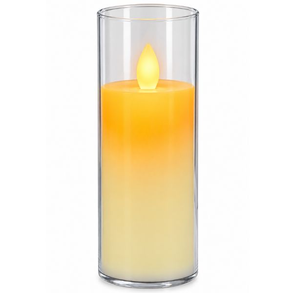 LED Swing Flame Candle in Clear Acrylic Holder – Battery Operated