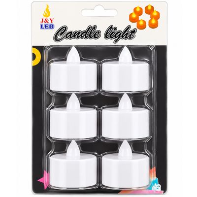 LED Flameless Tealight Candles with Batteries – 6 Ct