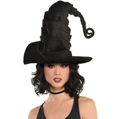 Adult Crinkle Witch Hat – Black