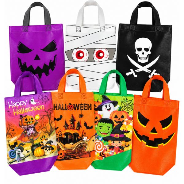 Reusable Halloween Trick-or-Treat Bag – Assorted Designs, 9" W x 8.5" H