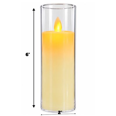 LED Swing Flame Flameless Candle – 2" W x 6" H