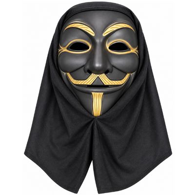 Hooded Guy Fawkes-Style Costume Mask – Assorted Colors