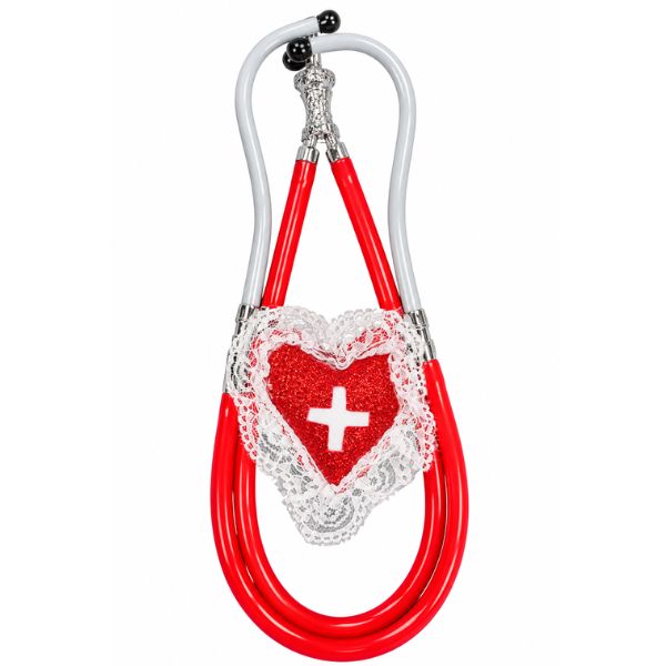 Novelty Nurse Costume Stethoscope with Heart Accent – Ages 14+