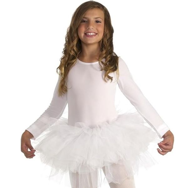 Child’s Fluffy Tutu – White, One Size Fits Most