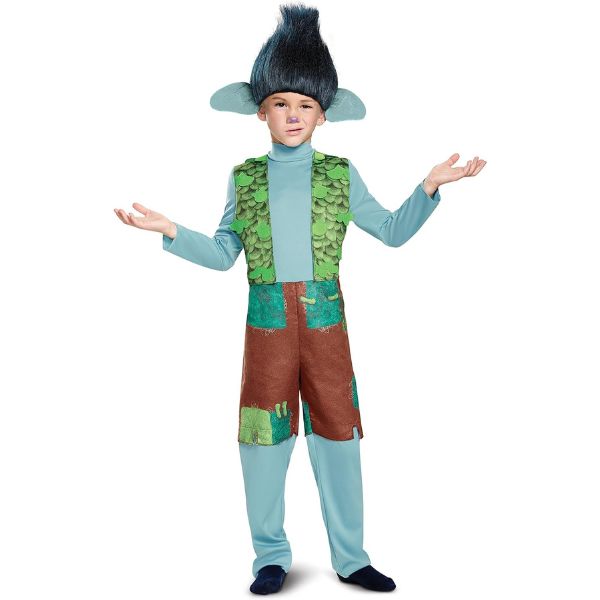Trolls Branch Deluxe Child Costume with Wig, Size: L(10-12)