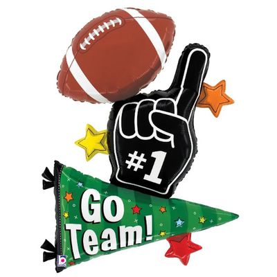 Tailgate Trio Football Foil Balloon – 35"
