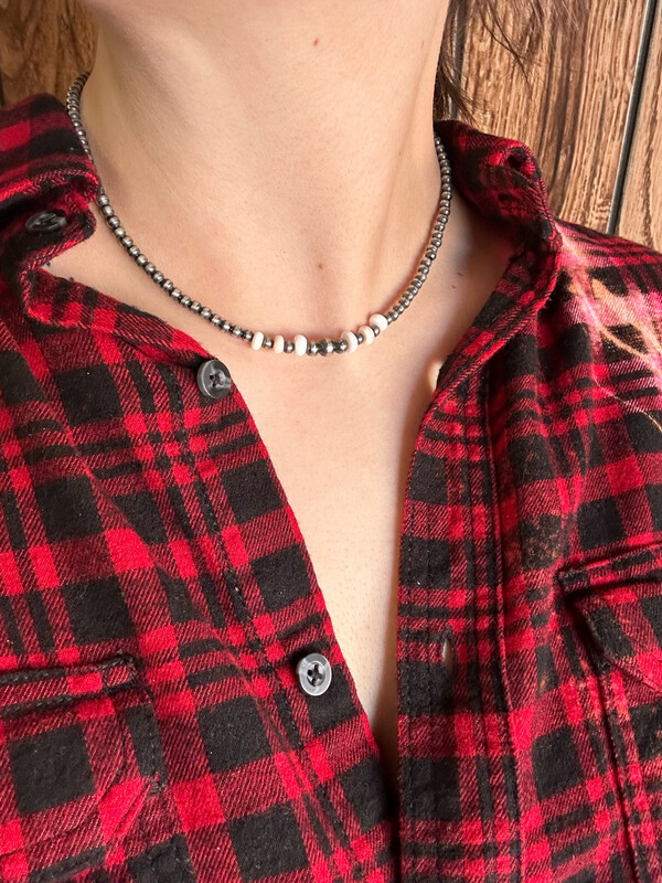 Pink Conch Navajo Pearl Necklace