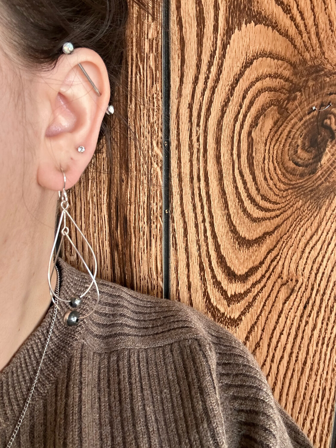 Navajo Pearl Teardrop Earrings