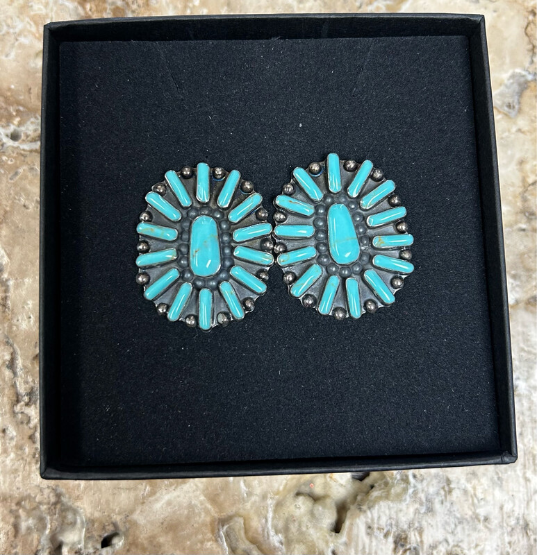 Turquoise Cluster Earrings