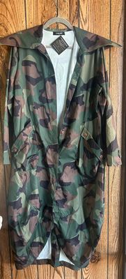 Camouflage Trench Coat-Womens