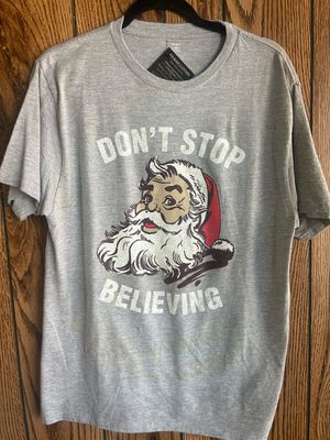 Don't Stop Believing Santa Tee