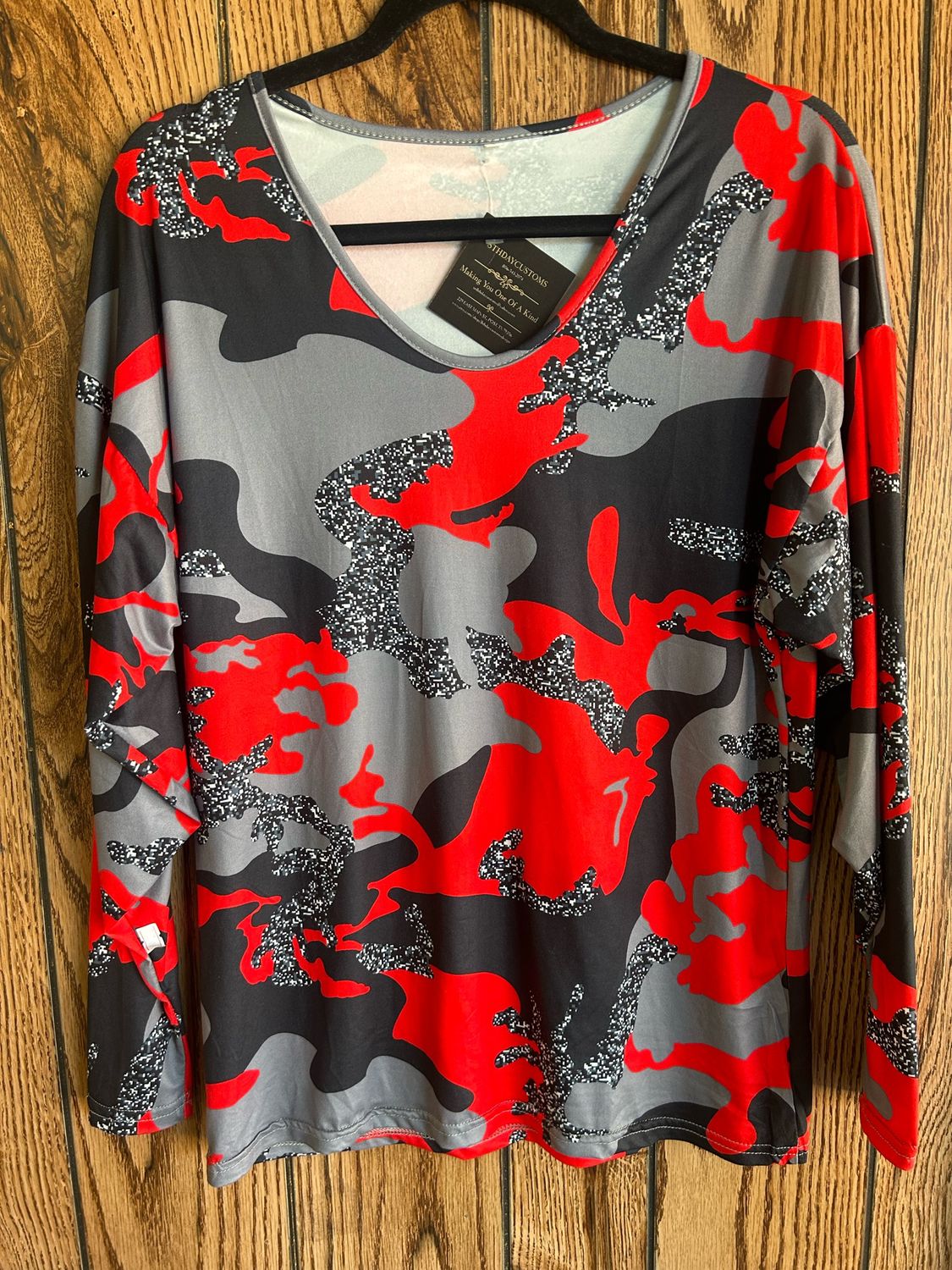 Red Camoflauge Tee- Small