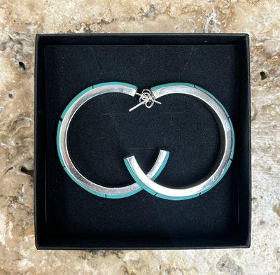 Turquoise Hoop Earrings