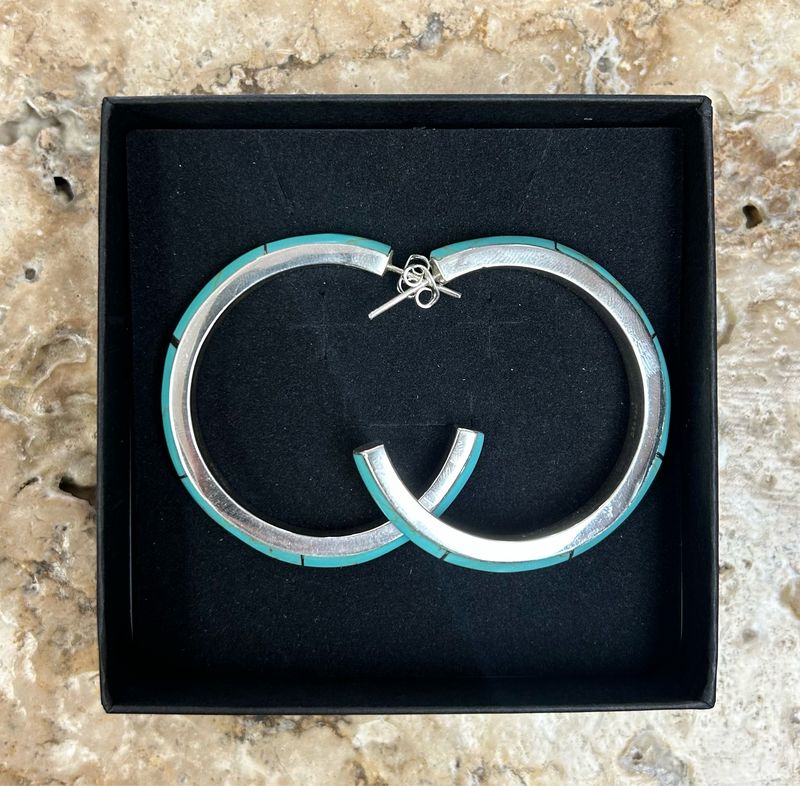 Turquoise Hoop Earrings