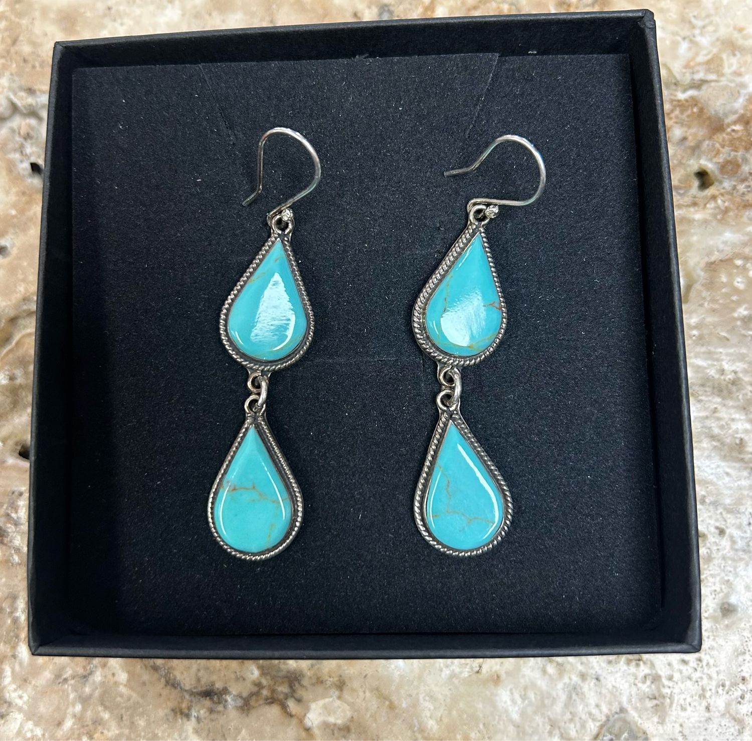 Turquoise Tear Drops Earring