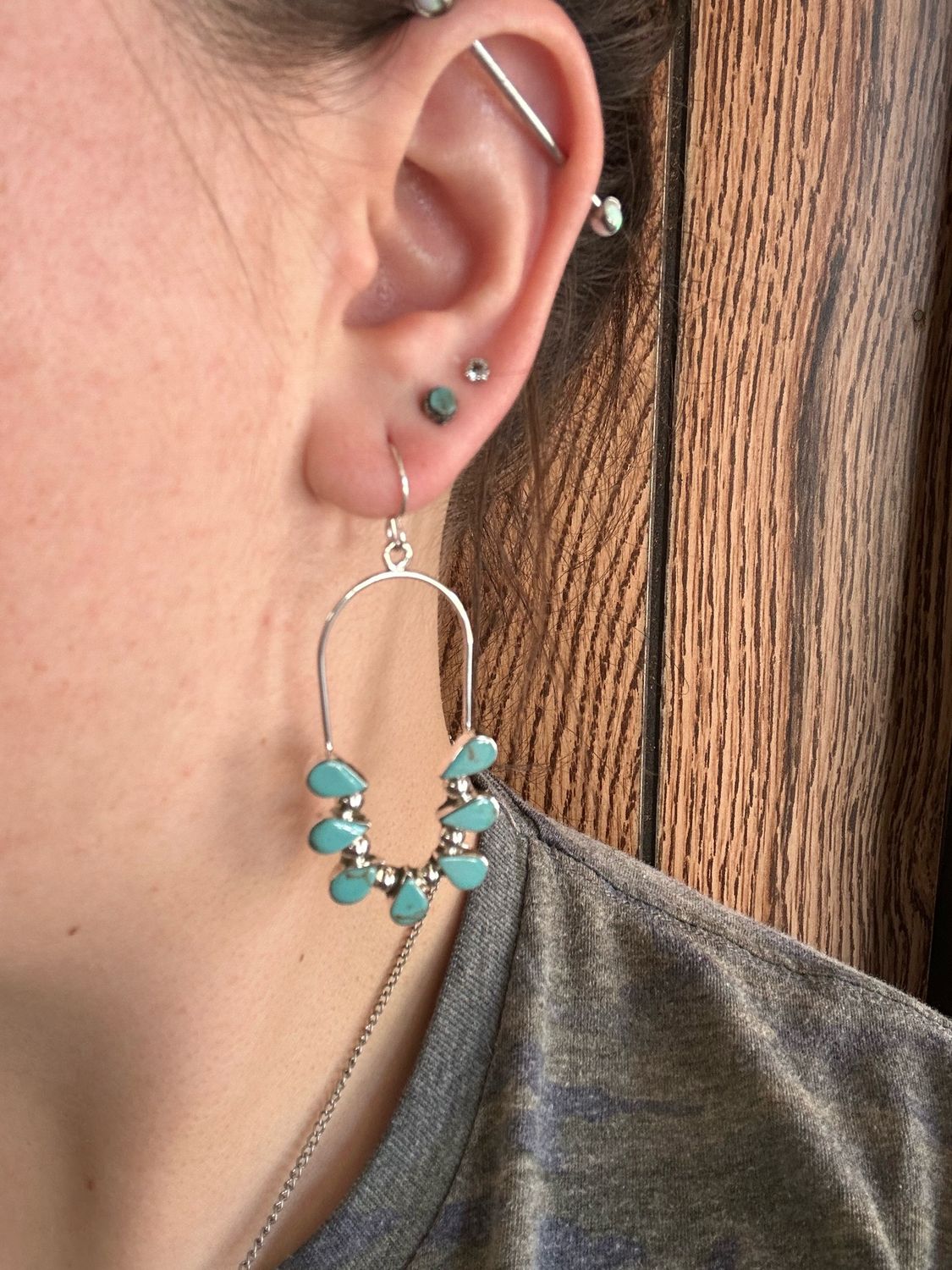 7 Stone Earrings