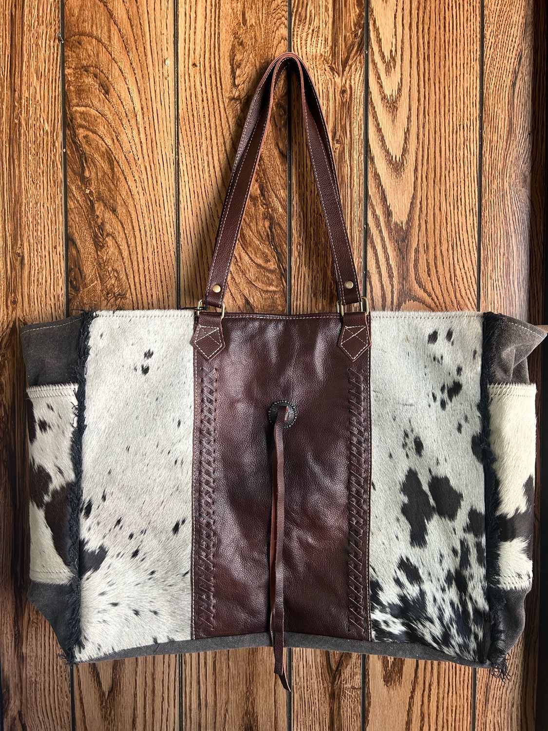 Rosalinda Cross Stitched Weekender Bag