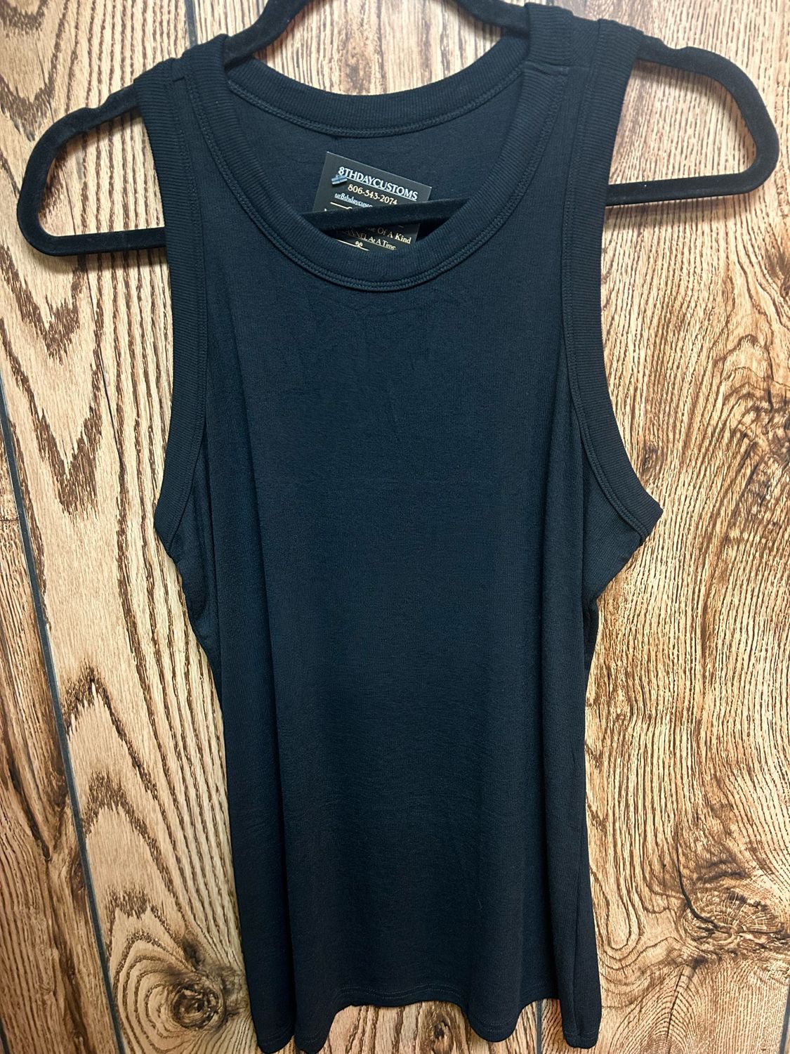 Sleeveless Basic Cami Tank Top- Black