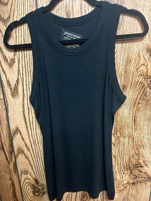 Sleeveless Basic Cami Tank Top- Black